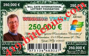 Bill Gate International Lottery